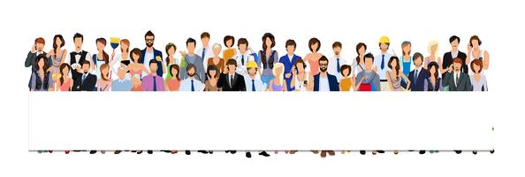 Group people banner vector