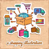 E-commerce design concept vector