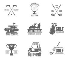 Golf label set vector