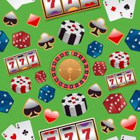 Casino seamless pattern vector