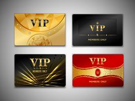 Conjunto de diseño de pequeñas tarjetas vip. vector