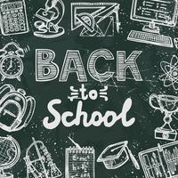 Back to school blackboard poster vector