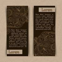 Ornamental banners vertical vector