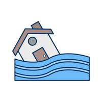 Flood Symbol Vector Icon