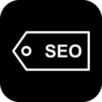 Vector icono de etiqueta SEO