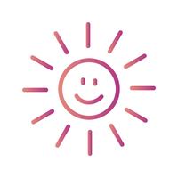 Sun smiling Vector Icon