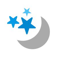 Luna y estrellas Vector icono