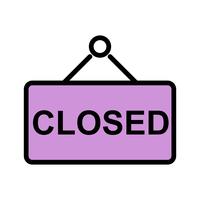 Vector Closed Sign Icon