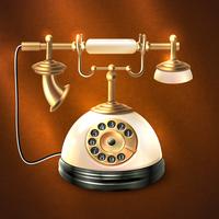 Retro style telephone vector