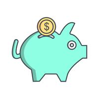 Vector Piggy Bank Icon