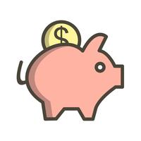 Icono de Vector Piggy Bank