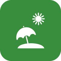Beach Umbrella Vector Icon