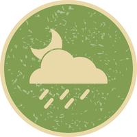 Night Rain Vector Icon