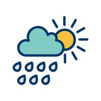 Icono de Vector de lluvia de verano