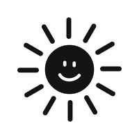 Sun smiling Vector Icon