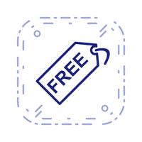 Vector icono de etiqueta gratis
