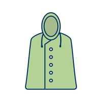  Rain Coat Vector Icon