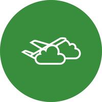 Plane cloud Vector Icon