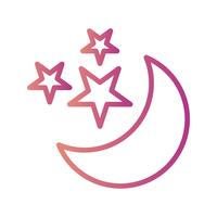 Moon And stars Vector Icon