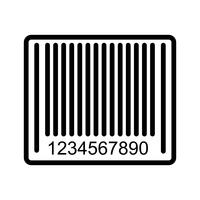 Vector icono de código de barras