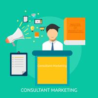 Consultor Marketing Conceptual Ilustración Diseño vector