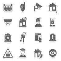 Iconos de seguridad para el hogar vector