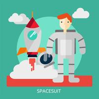 Traje espacial ilustración conceptual diseño. vector