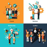 People social relationship vector