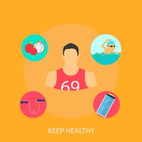 Keep Healthy Conceptual illustration Design vector