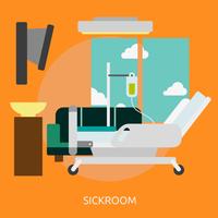 Sickroom Conceptual Ilustración Diseño vector