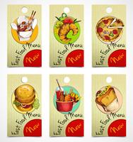 Fast food tags vector