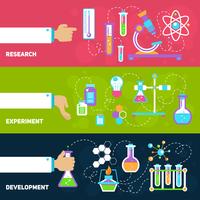 Chemistry design banners vector