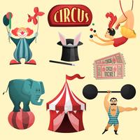 Circus decorative set vector