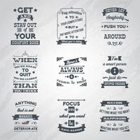 Success quotes set vector