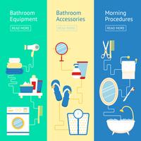 Conjunto de banners de baño vector