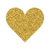 Glitter Valentines Day love heart on a white background. vector