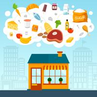 Grocery store concept vector