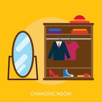 Changing Room Conceptual illustration Design vector