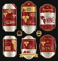 Luxury golden wine label vector