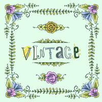 Vintage colored frame vector