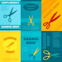 Barber Poster Set vector