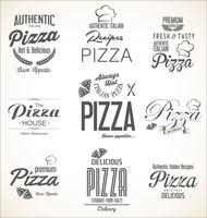 Fondo de pizza de diseño retro. vector