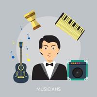 Ilustración conceptual de músicos diseño vector