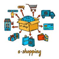 E-commerce design concept vector