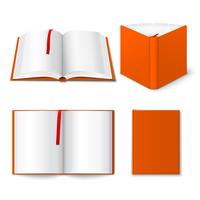 Open book templates set vector