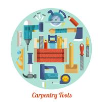 Carpentry tools set vector