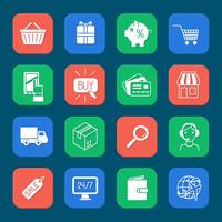 Compras E-commerce Icons Set