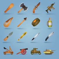 Weapon icons set