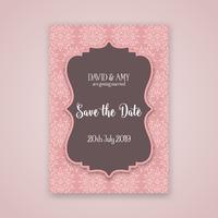 Decorative save the date invitation design  vector