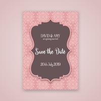 Decorative save the date invitation design  vector